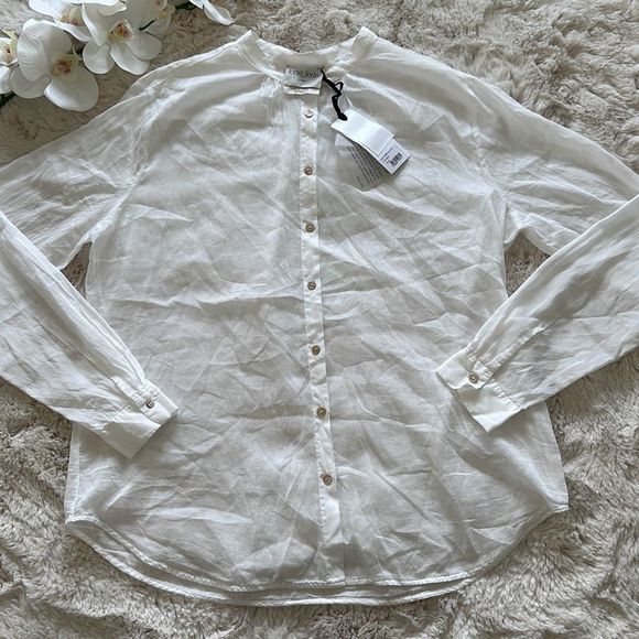 Forte Forte Button Down Blouse White Size 8 - Picture 4 of 12